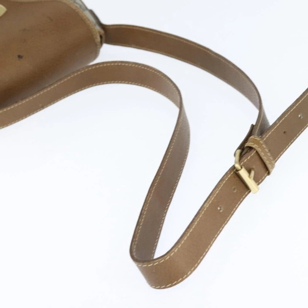 GUCCI GG Supreme Web Sherry Line Shoulder Bag PVC Beige Gold Auth 149255 - Picture 7 of 16